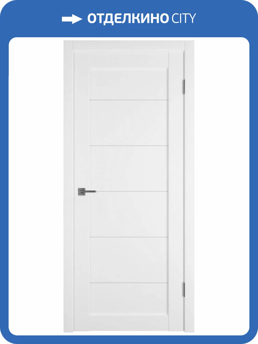 Межкомнатная дверь Владимирская Фабрика Дверей экошпон VFD Emalex 32, глухая, белый Ice 800x2000 фото 2