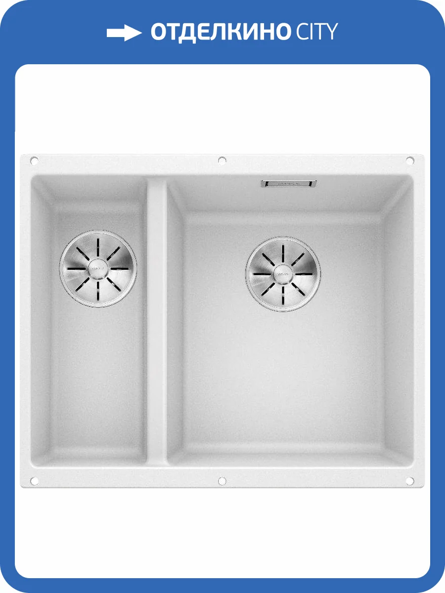Мойка кухонная Blanco Subline 340/160-U 523562 белый фото 8