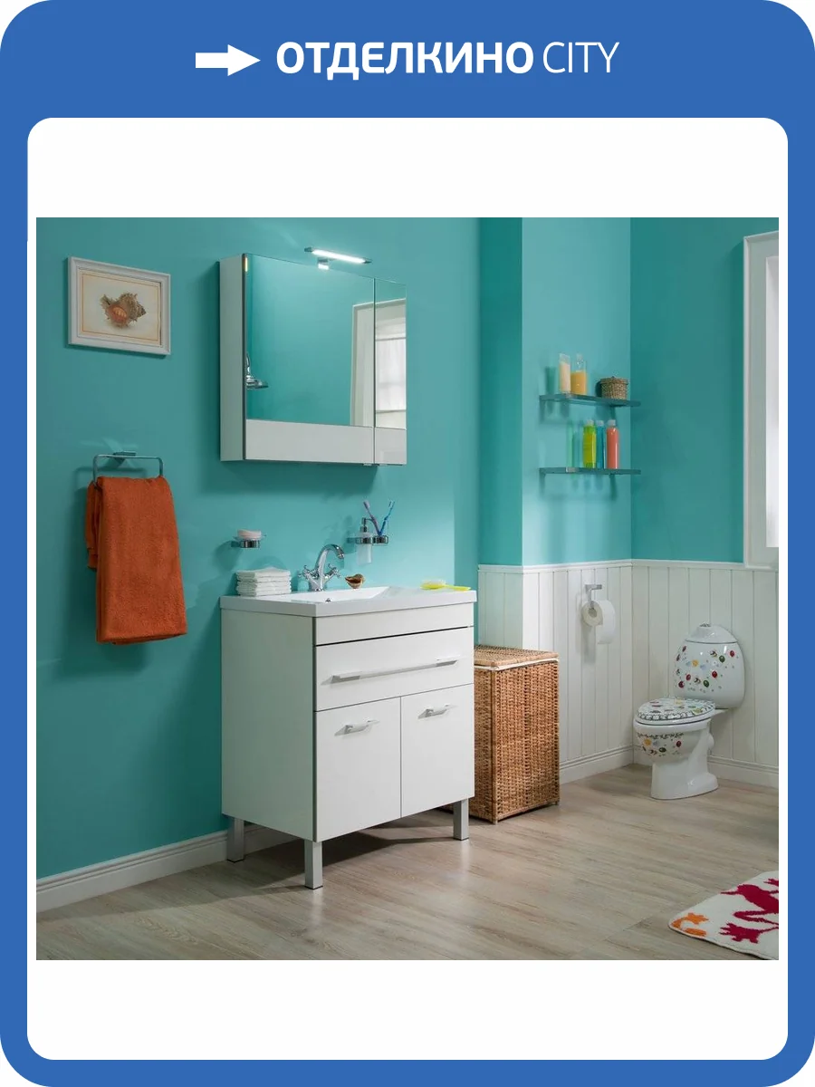 Мебель для ванной Aquanet Верона 75 белая, 1 ящик, 2 двери фото 21