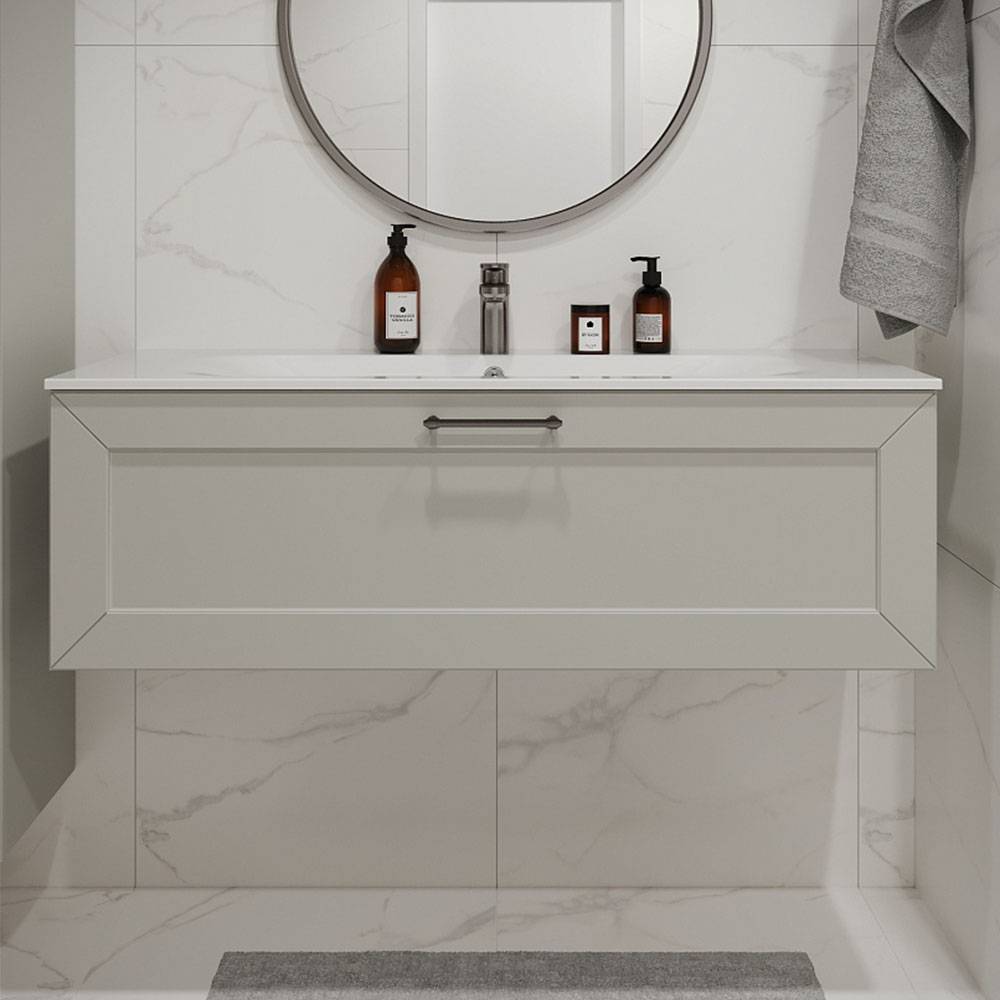 Тумба с раковиной Terminus Victoria VIC101201900301O белый, 120x38