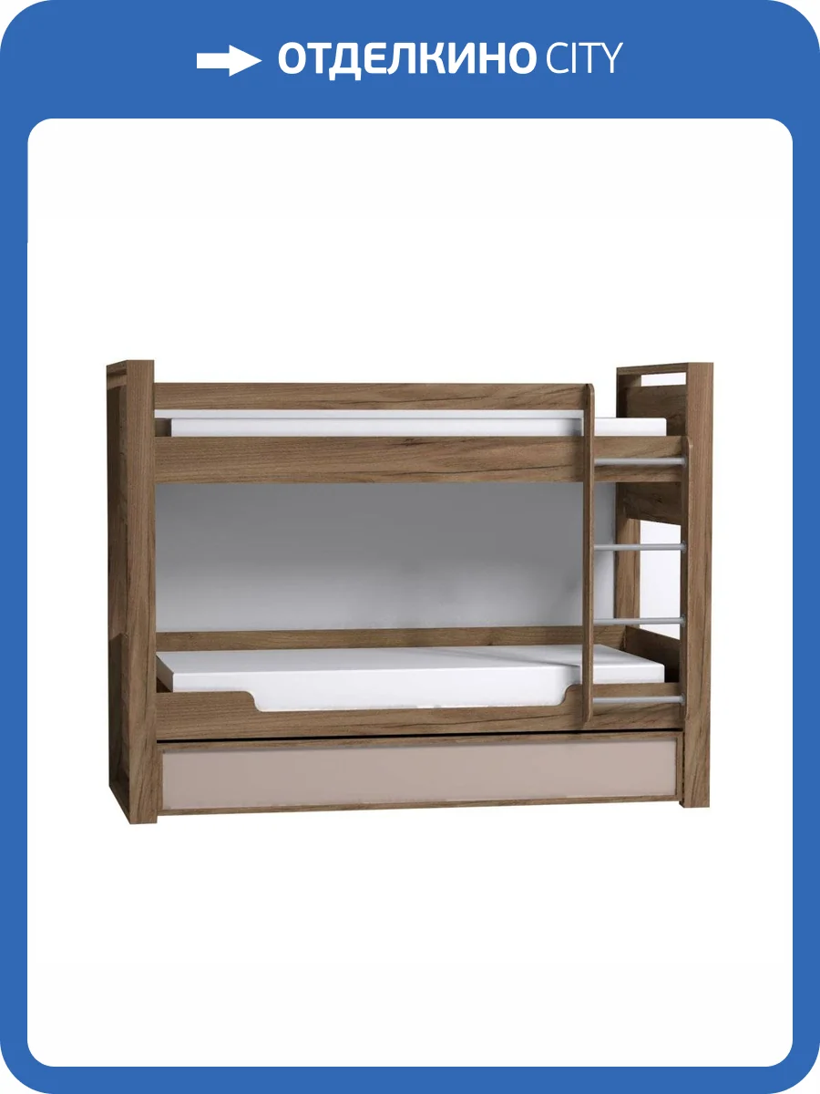 Кровать двухъярусная ГЛАЗОВ МЕБЕЛЬ Nature 00-00015623 90 90х190 фото 2