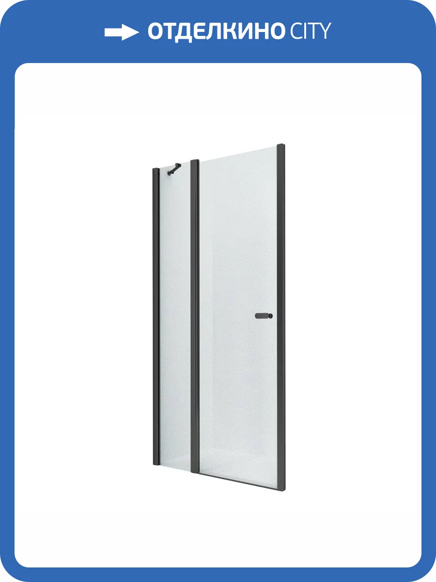 Дверь в нишу NEW TRENDY NEW SOLEO BLACK одинарные 100x195 D-0242A (черный) фото 7