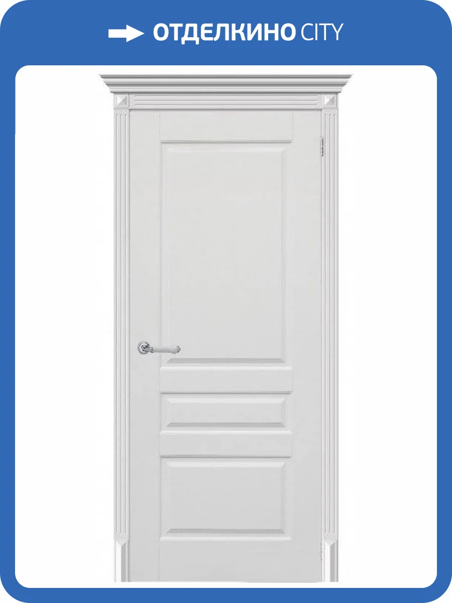 Межкомнатная дверь Verda эмаль Челси, глухая, белый 700x2000 фото 2