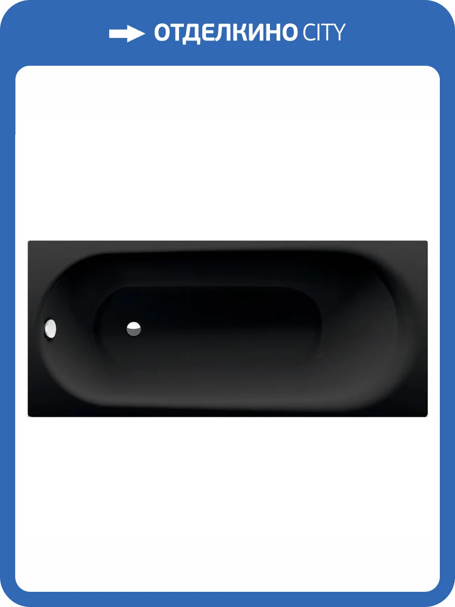 Стальная ванна Bette Comodo 1251-035 180x80 с шумоизоляцией, черная фото 3