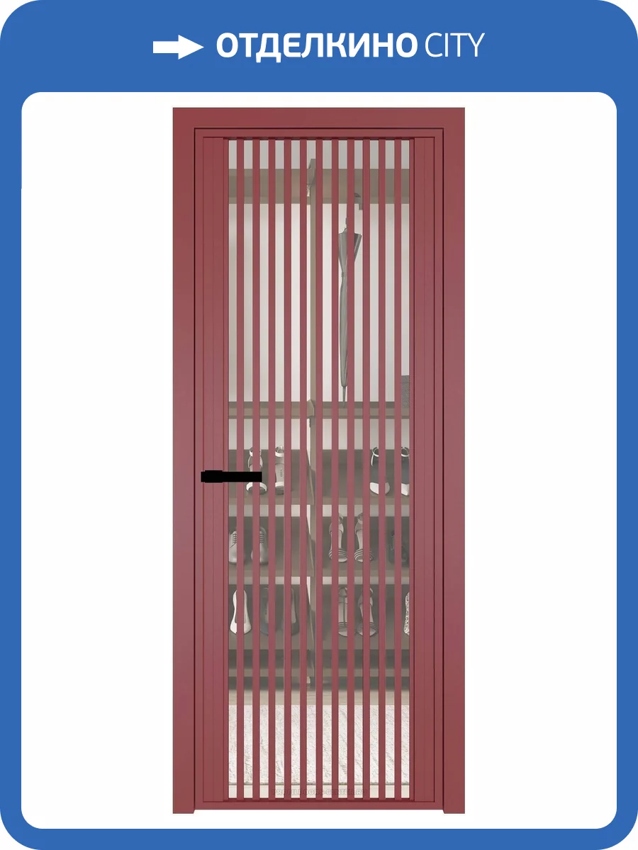 Межкомнатная дверь Profil Doors 3 AGP цвет профиля Красный антрацит, стекло безопасное 6 мм комфорт нейтрал 700x2000 фото 2