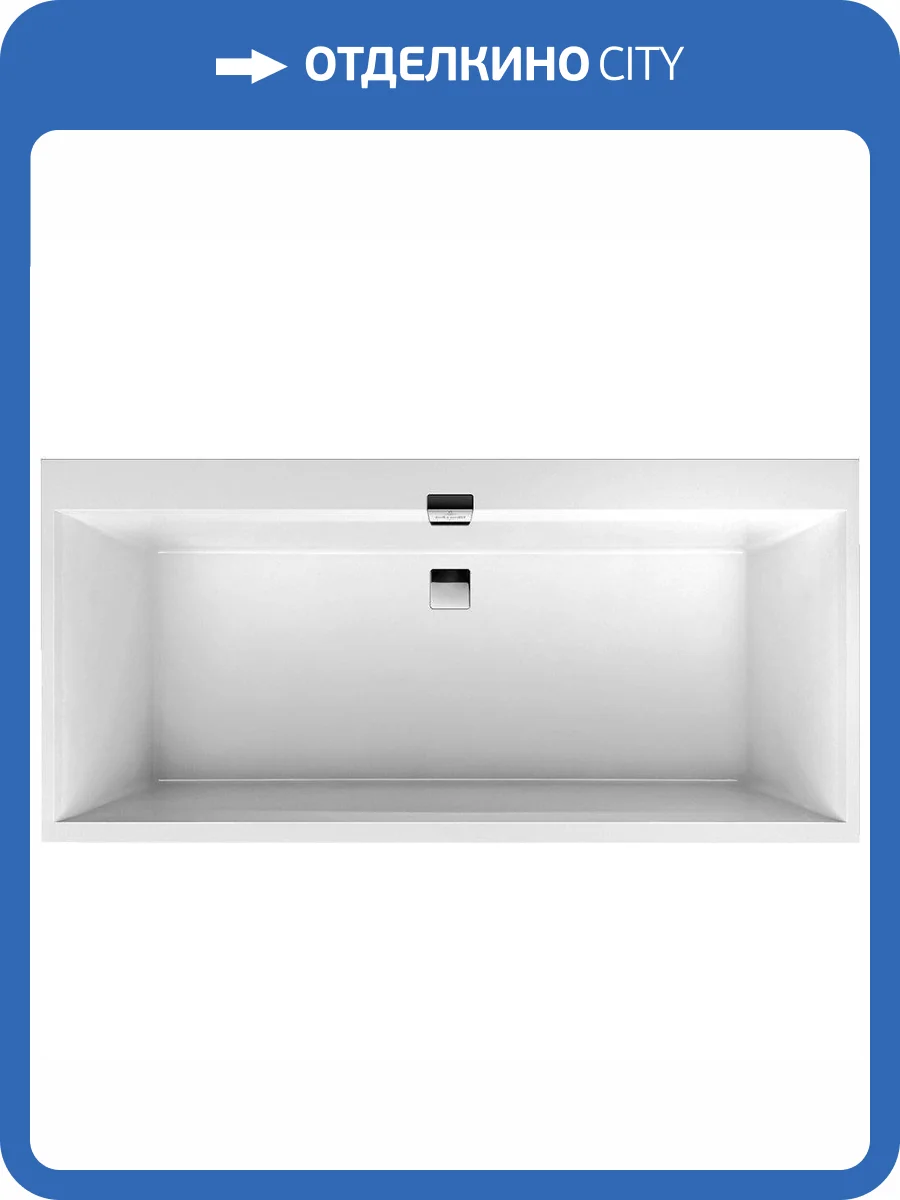 Квариловая ванна Villeroy&Boch Squaro Edge 12 alpin UBQ190SQE2DV-01 190x90 фото 8