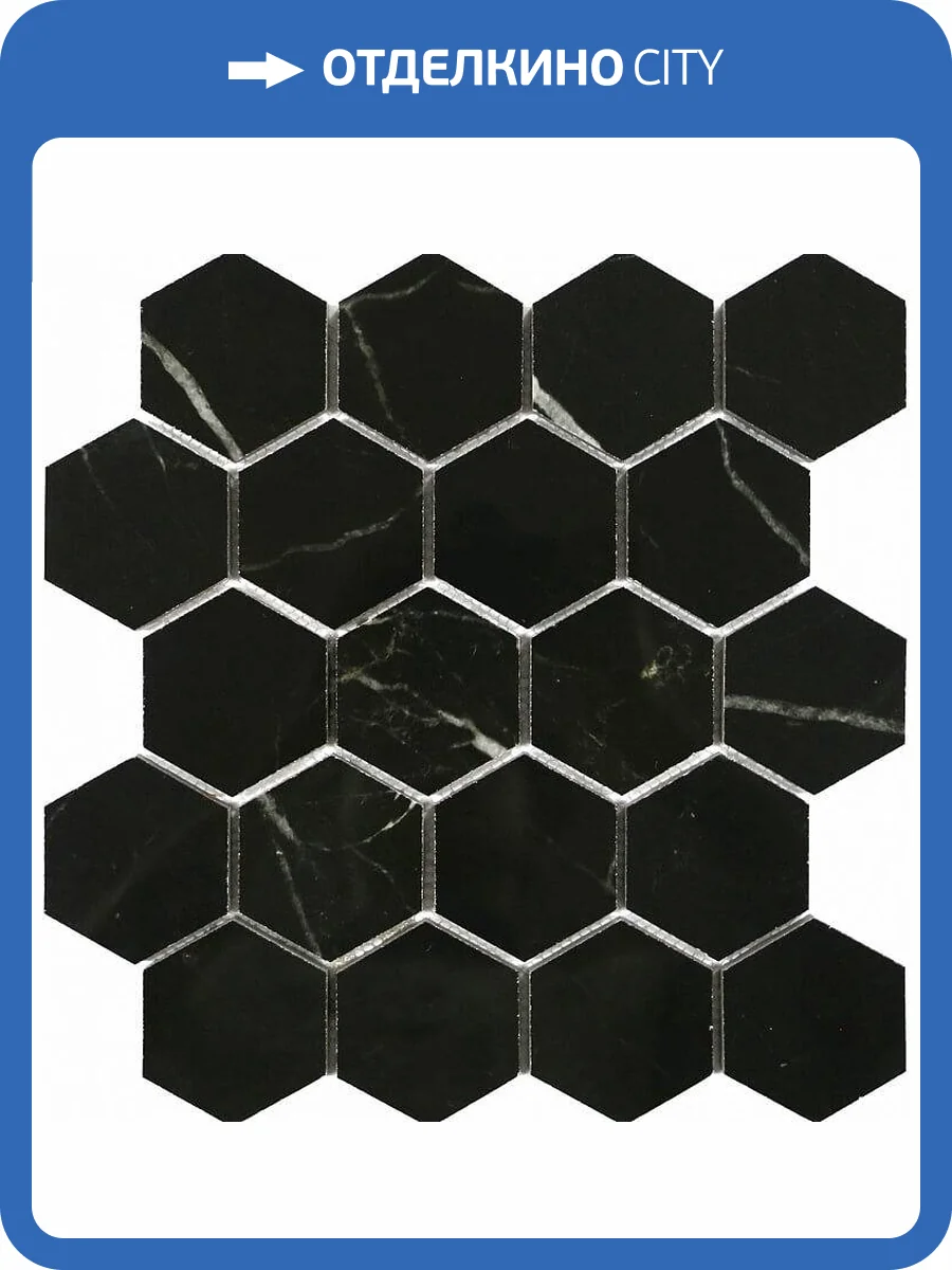 Мозаика LeeDo Marble Porcelain Large Marrone oriente Pol (3.7x6.4) 26.7x30.8 фото 2