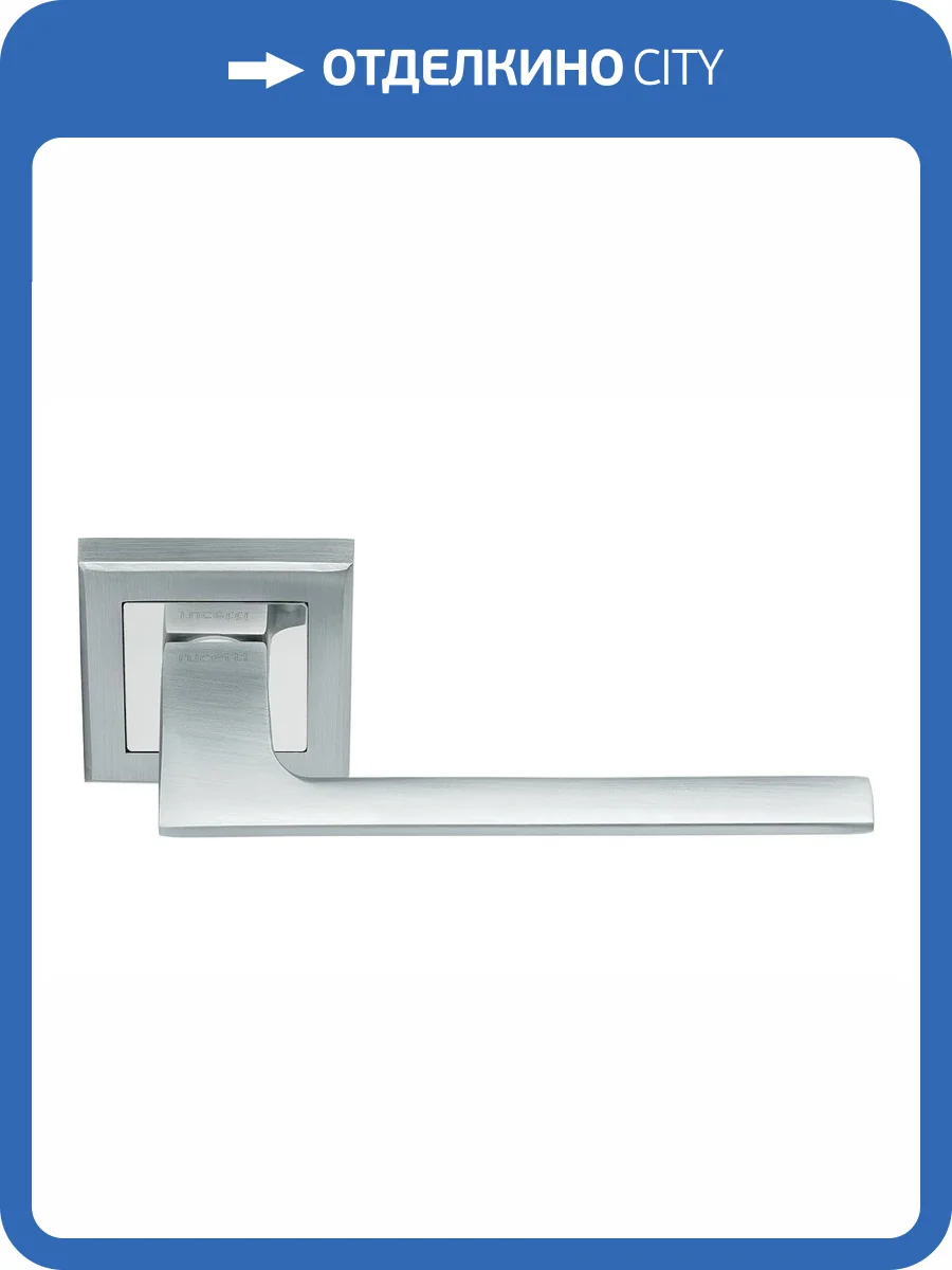 Дверная ручка Rucetti RAP 21-S SC/CP мат.хром/хром фото 3