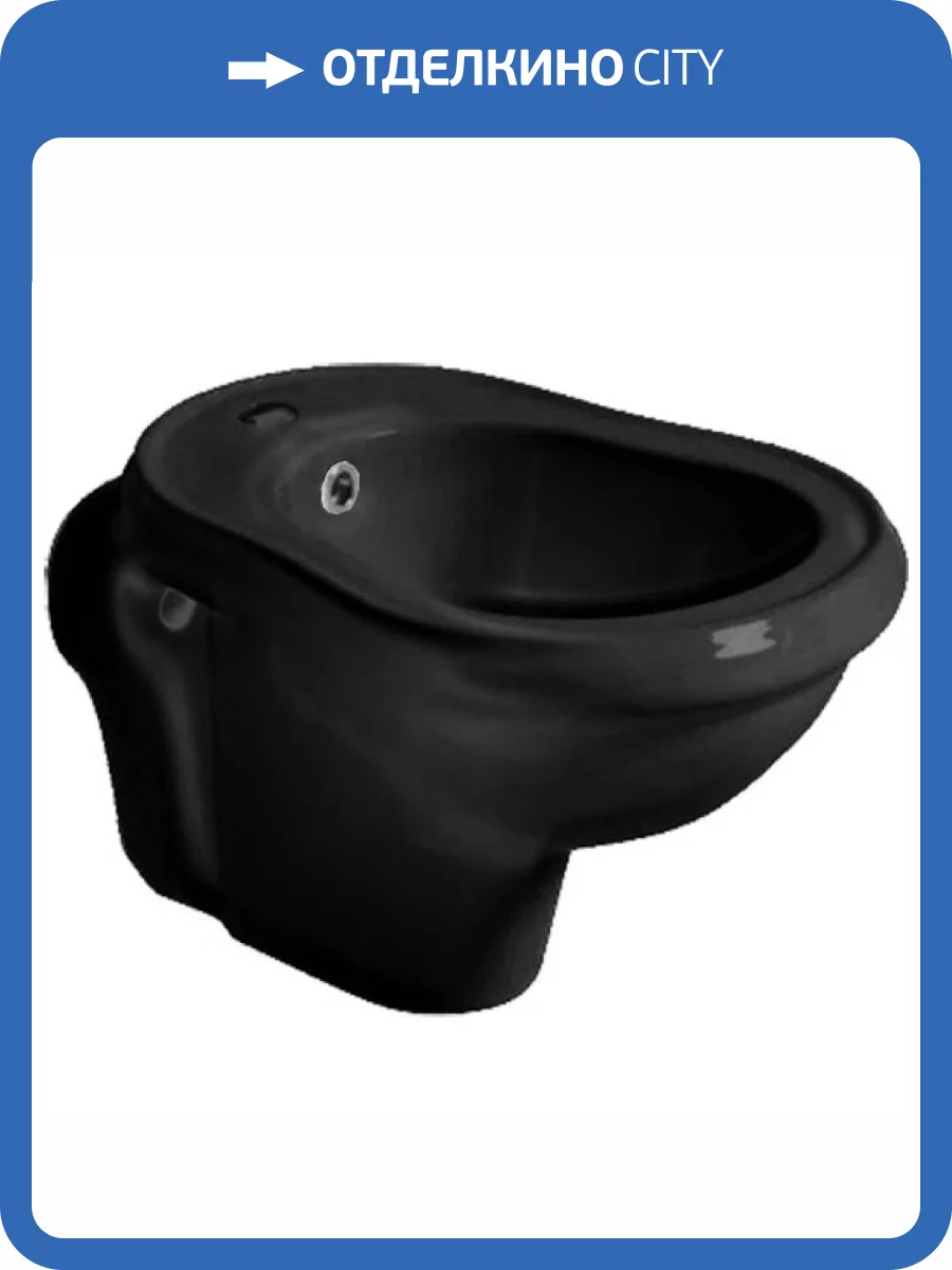 Биде подвесное Kerasan Retro 102604*1 с 1 отверстием под смеситель, черное фото 3