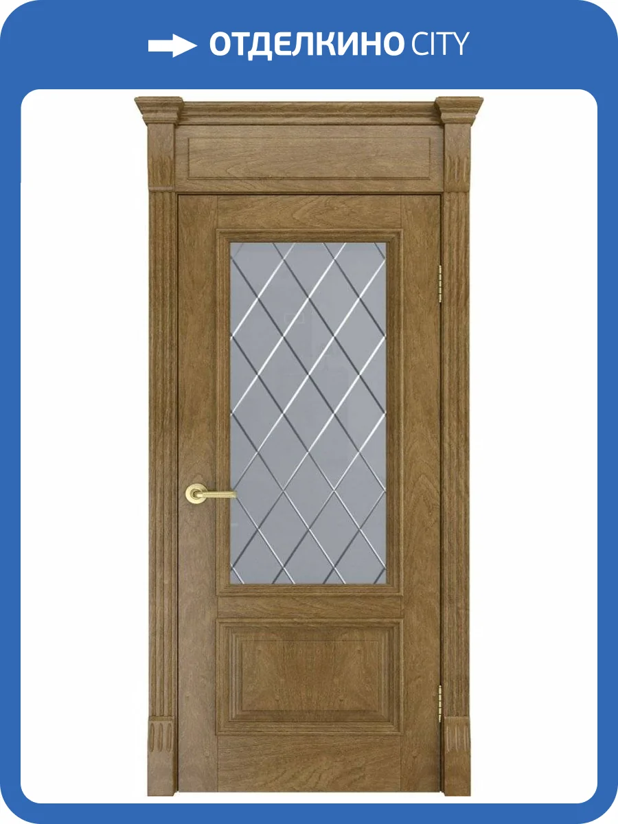 Межкомнатная дверь шпонированная Milyana Лондон остеклённая дуб янтарный 800x2000 фото 2