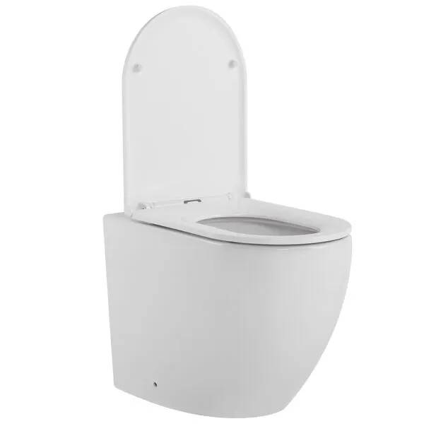 Унитаз приставной Abber Bequem AC1111T безободковый, с крышкой-сиденьем микролифт, белый фото 8