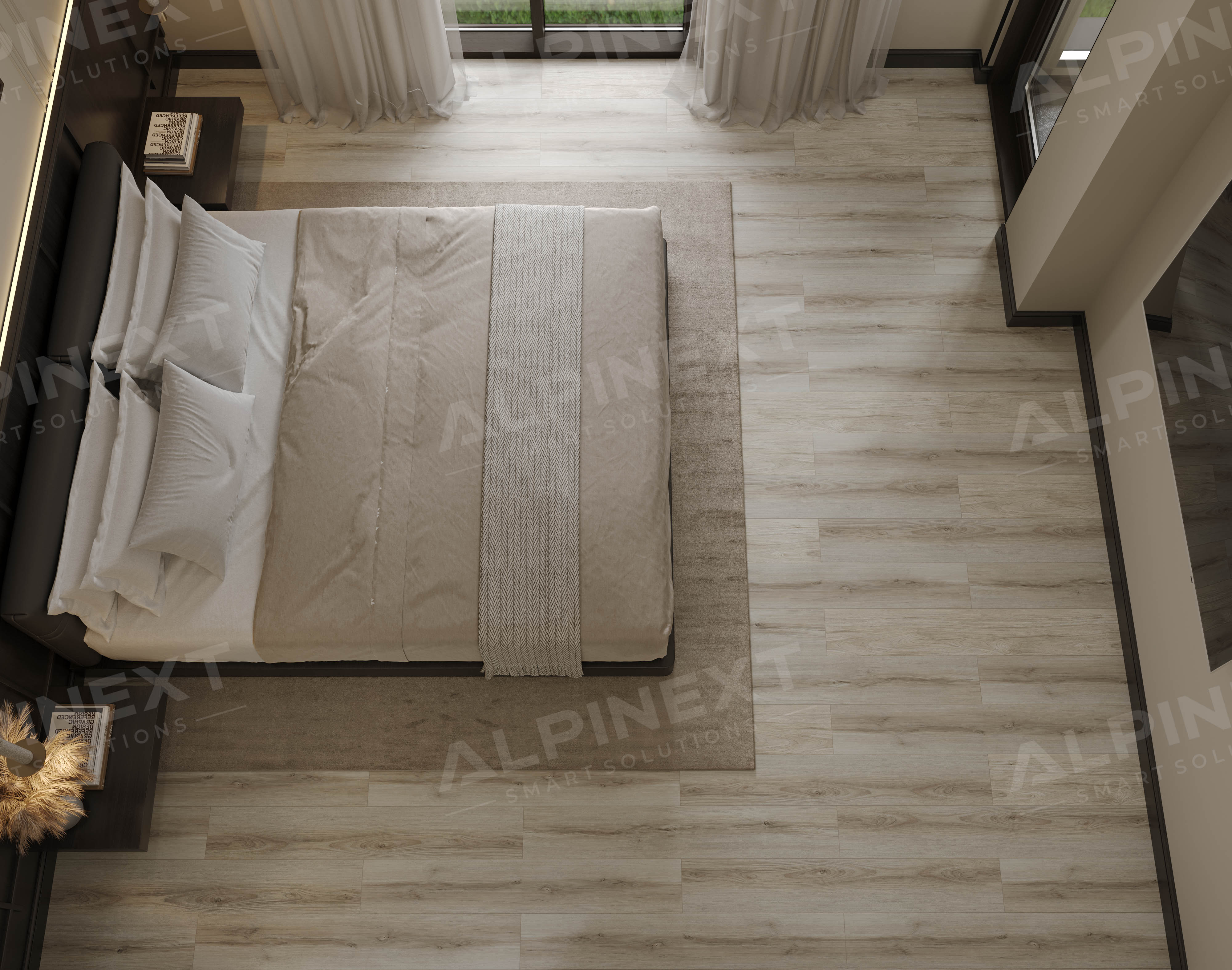 Ламинат Alpinext Quick Style 8/33 4V LF601-02 Ясень светлый 1218x198 фото 2
