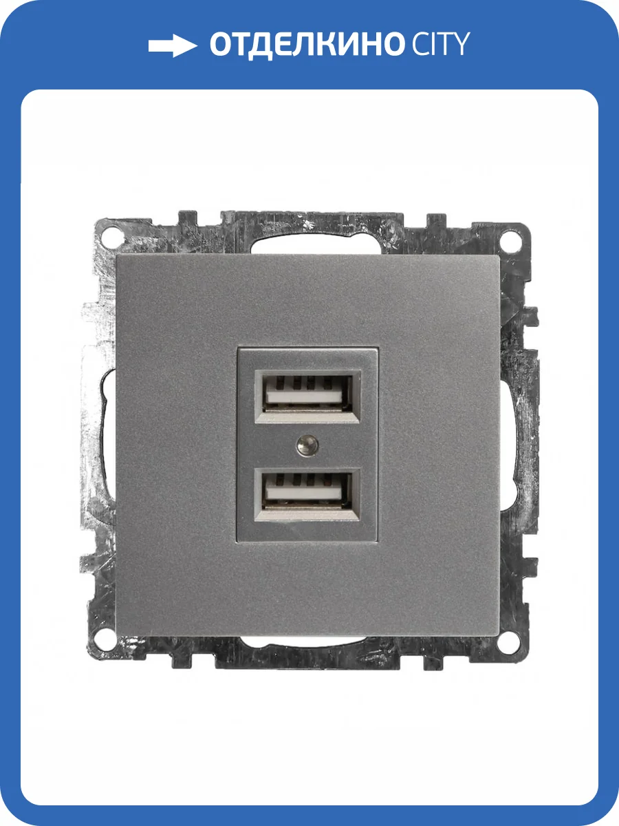 Розетка двойная с USB Stekker Катрин 39588 фото 2