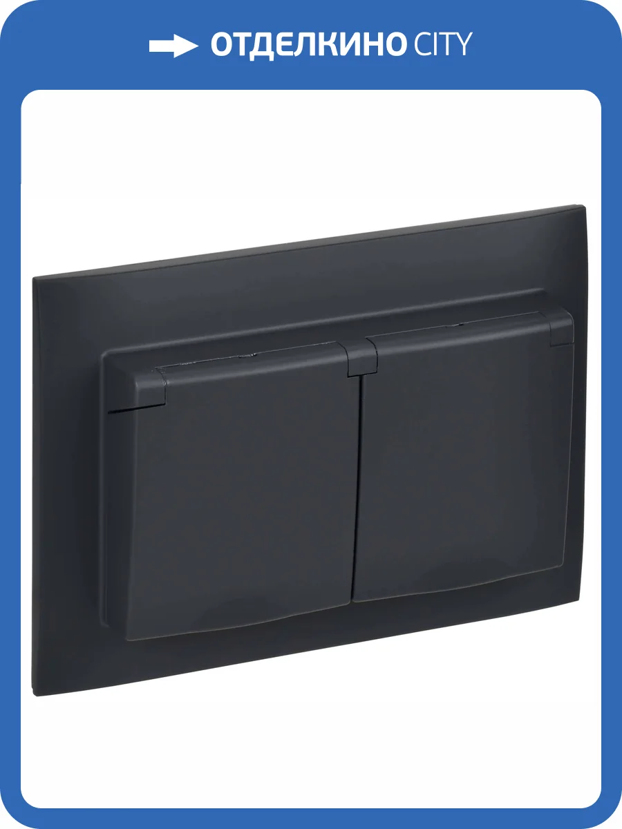 Розетка 2-местная с крышкой IEK Skandy SK-R26-16-44-K53-F графит фото 7