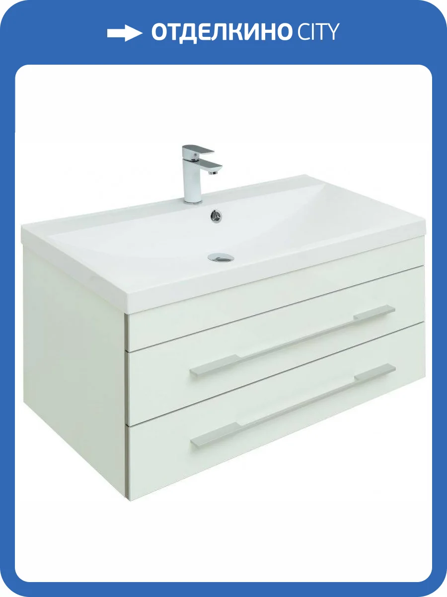 Тумба с раковиной Aquanet Верона 90 287675 белый, 440x902x480 фото 5