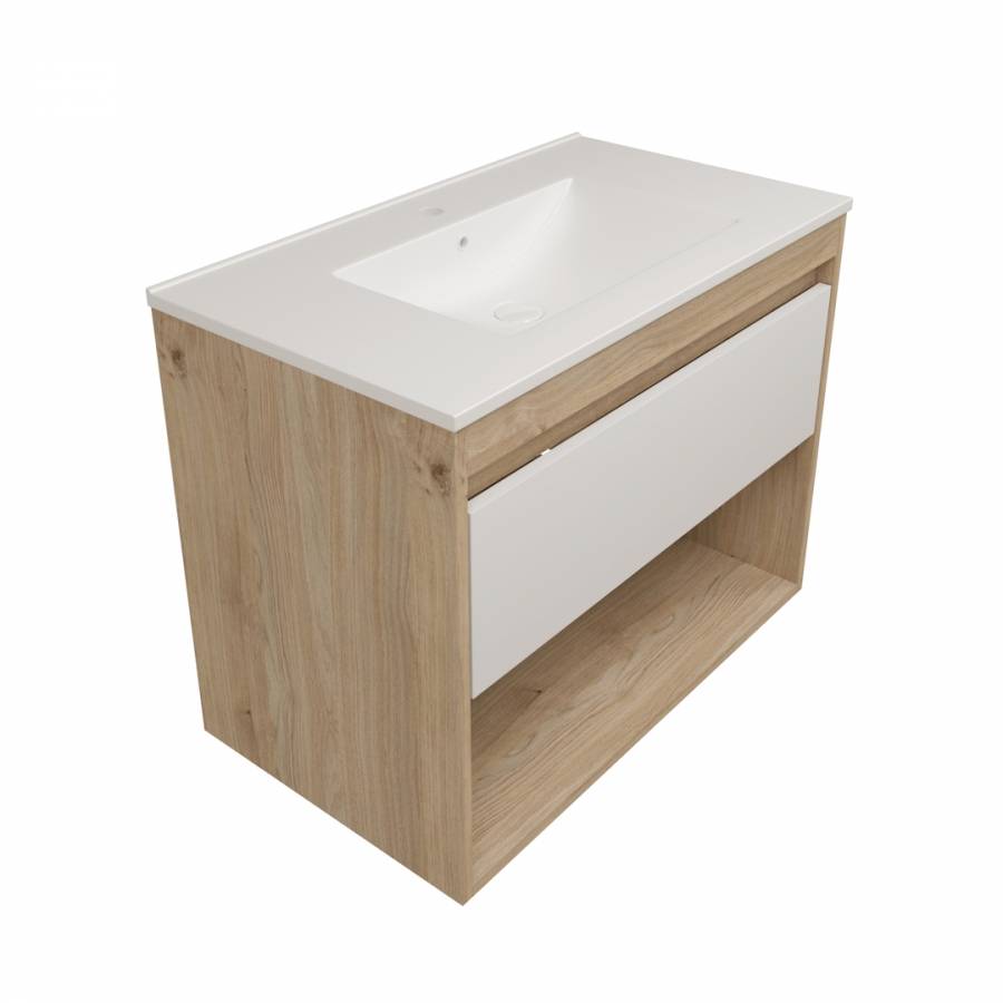 Фасад для тумбы Watersense Milana W00961 белый, 80 см