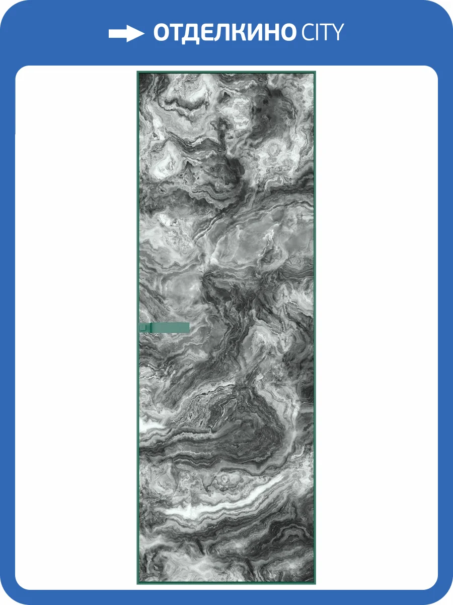 Межкомнатная дверь Profil Doors 1 AGN цвет профиля Зеленый воск, стекло безопасное 4 мм атриум серебро 700x2000 фото 2