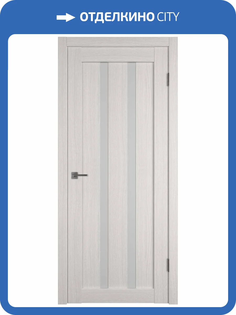 Межкомнатная дверь Владимирская Фабрика Дверей Atum 2 Bianco стекло White Cloud 600x2000 фото 2