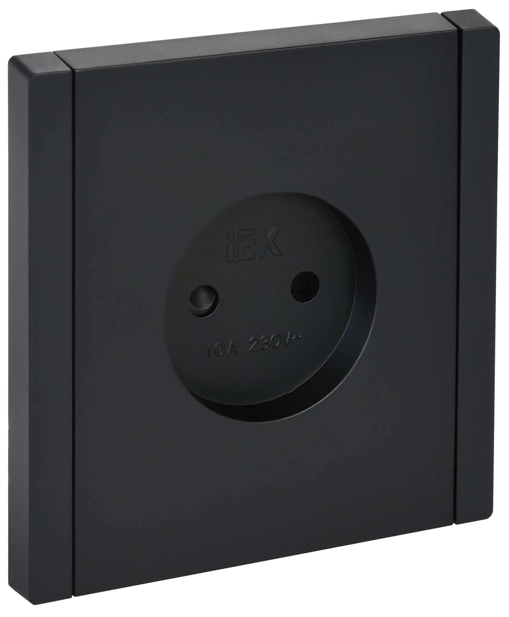 Розетка 1-местная с защитными шторками IEK Forte&Piano FP-R13-10-K02 черный