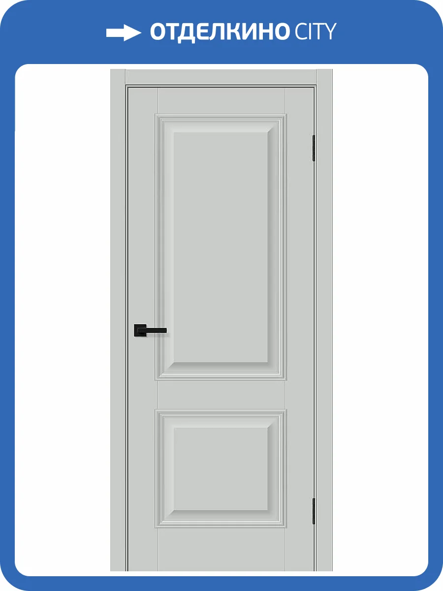 Межкомнатная дверь Bravo Классик-12 полотно Grey Silk 900x2000 фото 2