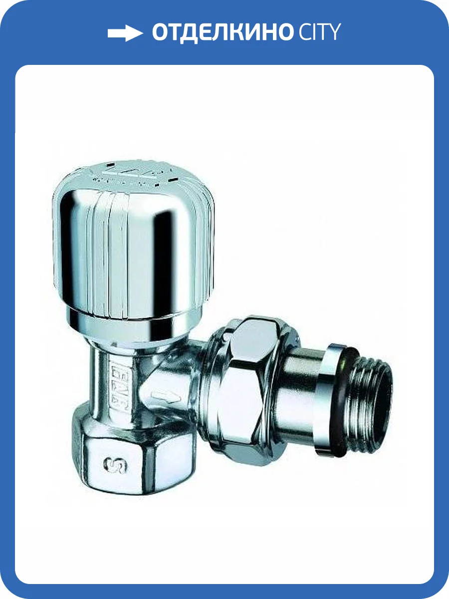 Вентиль FAR термостатический угловой 3/4 ВР (серебрянное покрытие ) фото 2
