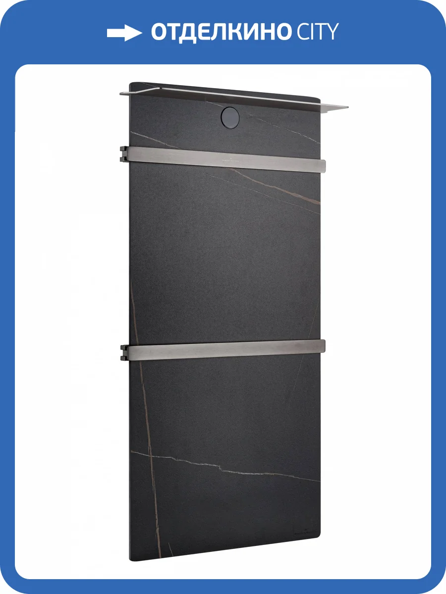 Полотенцесушитель электрический Wonzon & Woghand WW-A504-GM с греющей плитой, темный графит фото 6