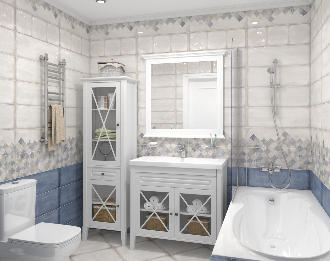 Cersanit Majolica blue