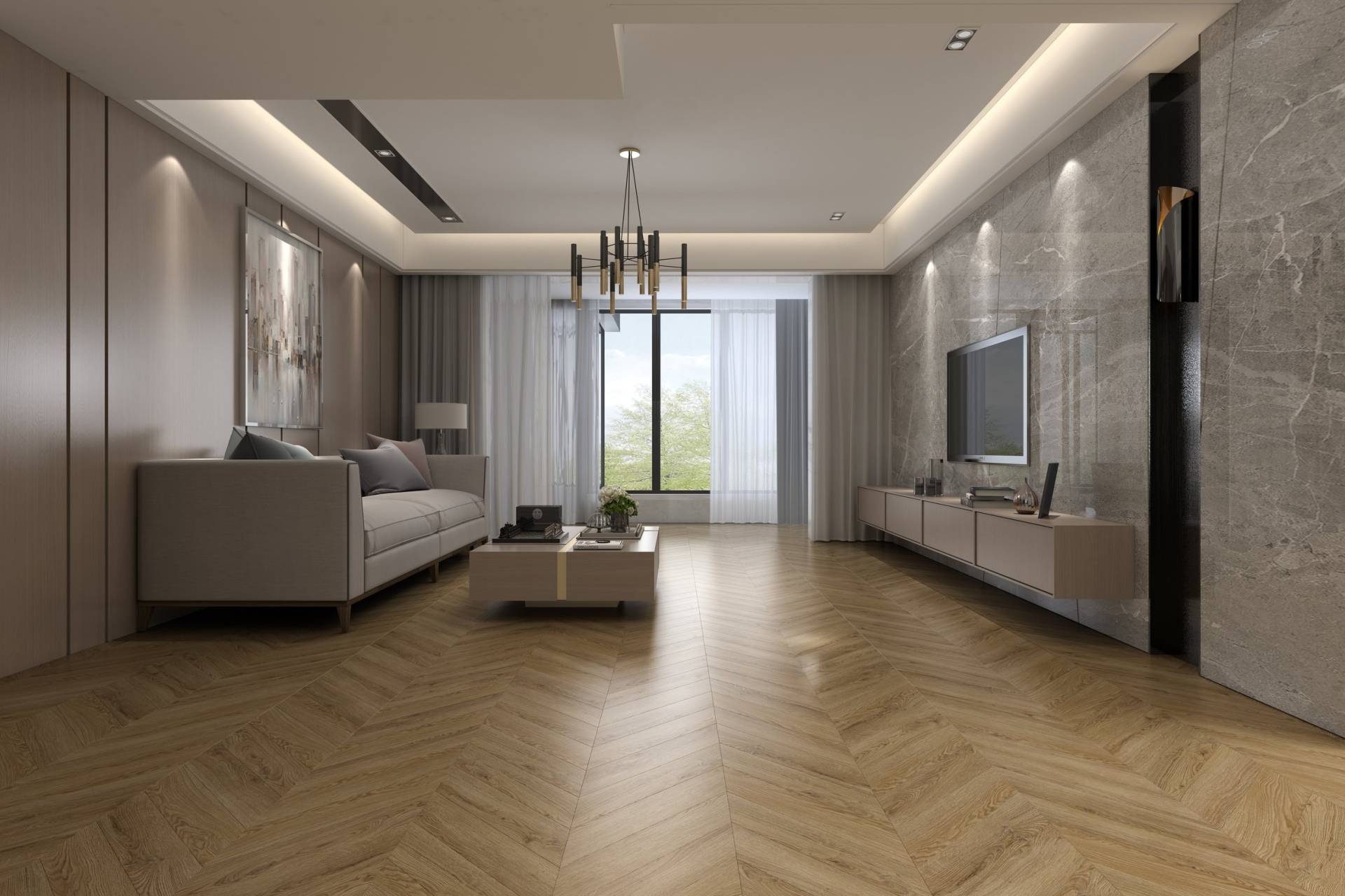 LVT Ламинат Damy Floor Chevron 2.5/43 4V DF04-Ch-LVT Лувр 600x127 фото 4