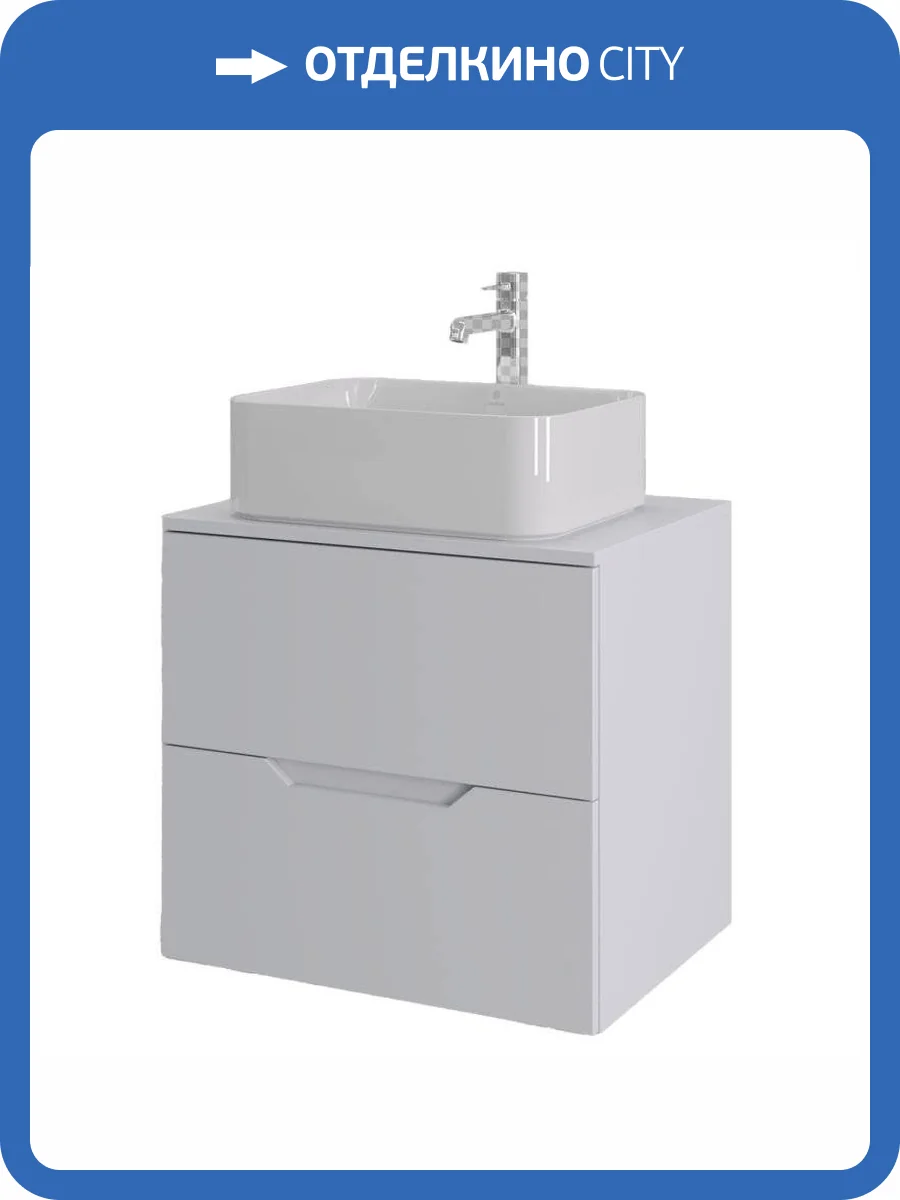 Тумба с раковиной Orange Лайн Li-60TuwMDF+B02-460W белая матовая, 60 см фото 11