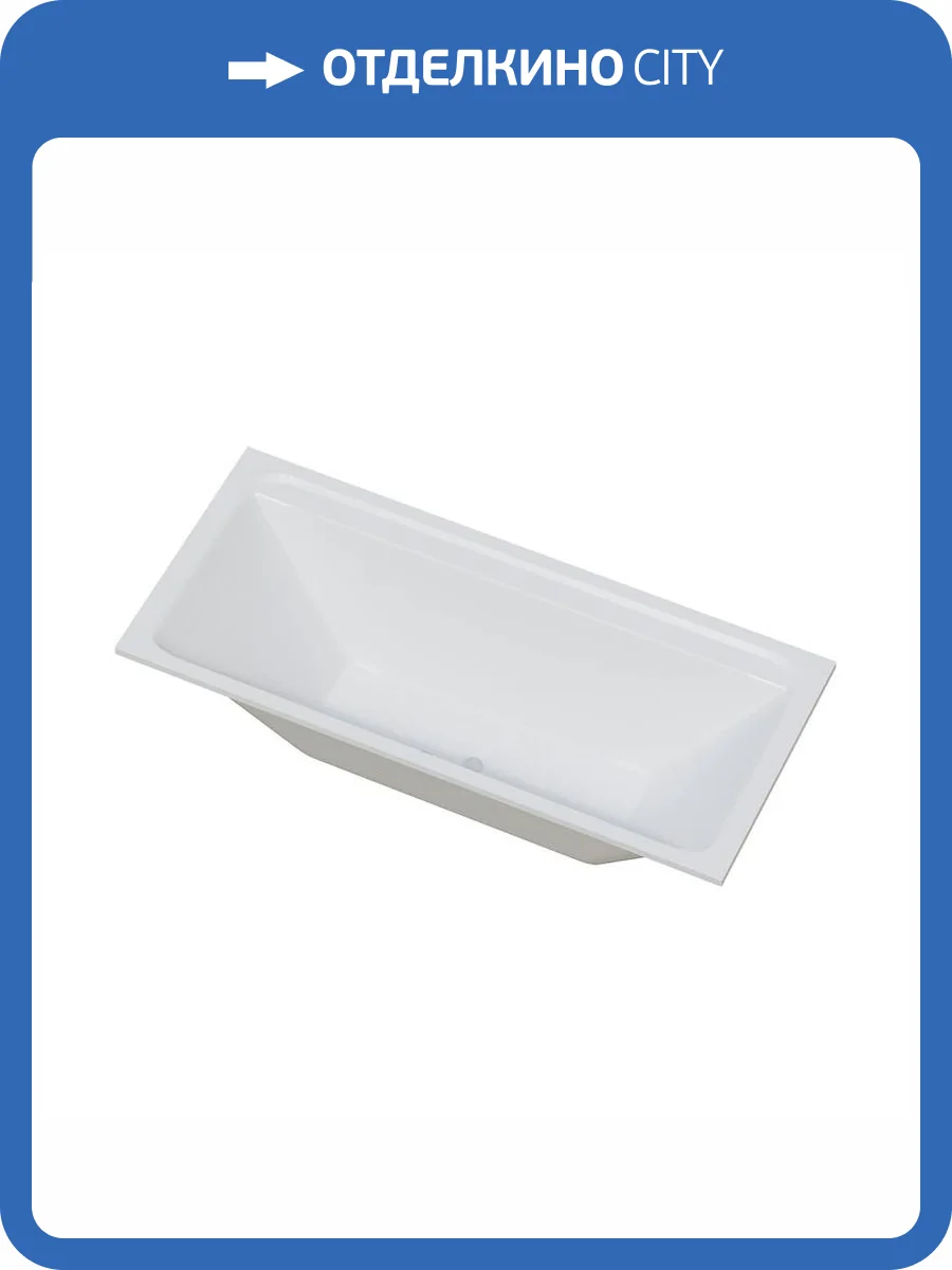 Акриловая ванна Corpa Nera Bellini CN05019WH прямоугольная, 170x75, белый фото 4