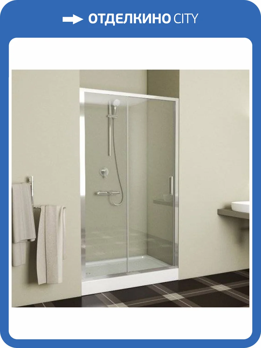 Душевая дверь в нишу Bravat Line 120х200 раздвижная фото 8