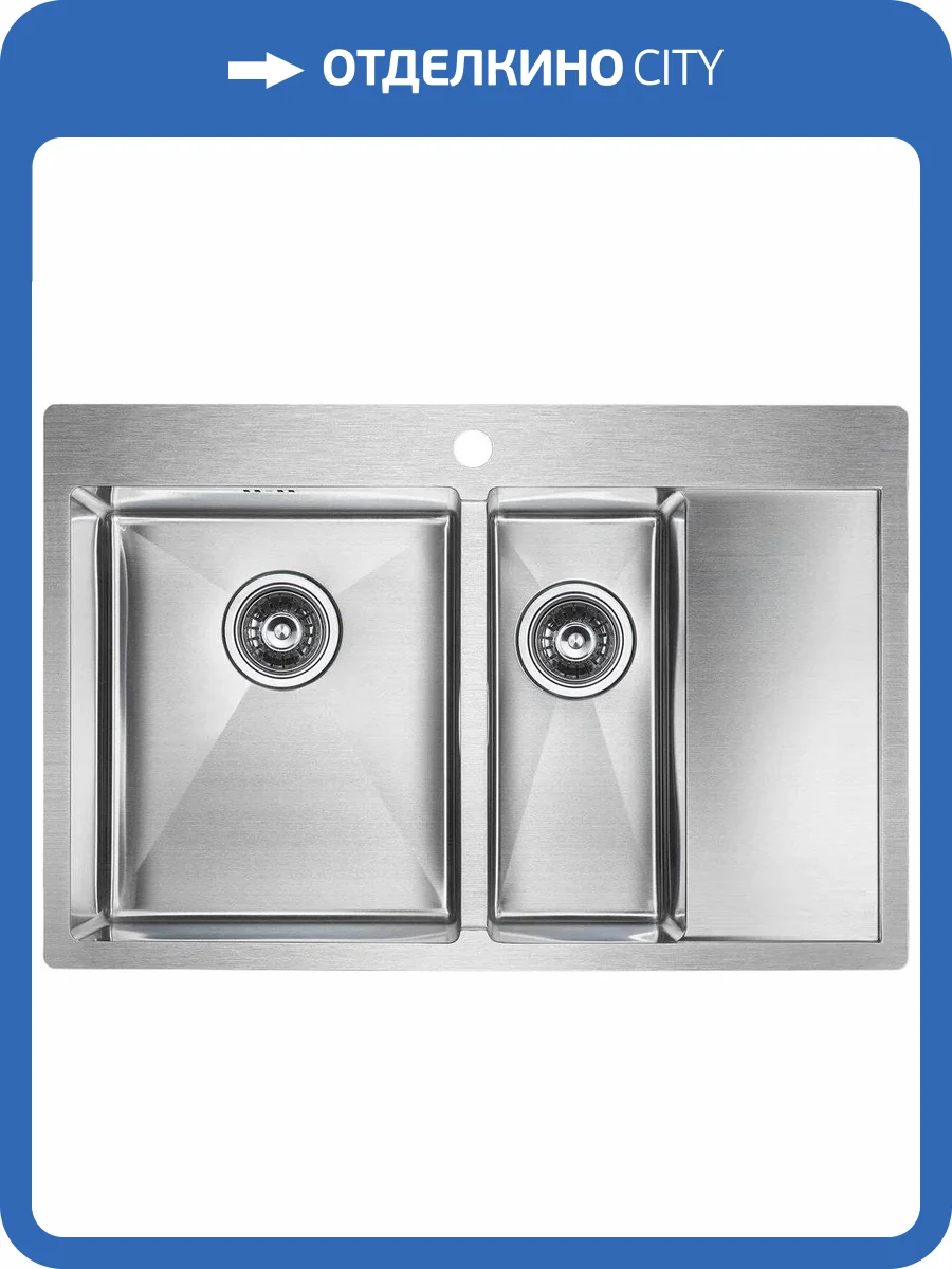 Мойка кухонная Paulmark Liga PM227851-BSL брашированная нержавеющая сталь L фото 4