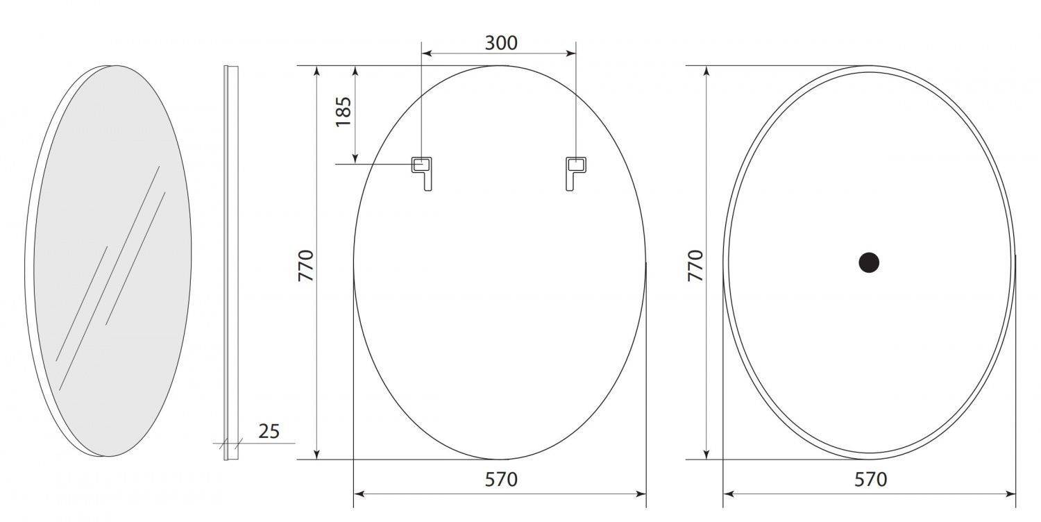 Зеркало Art&Max Carrara AM-Car-570-770-DS-F с подсветкой, 77x57 фото 9