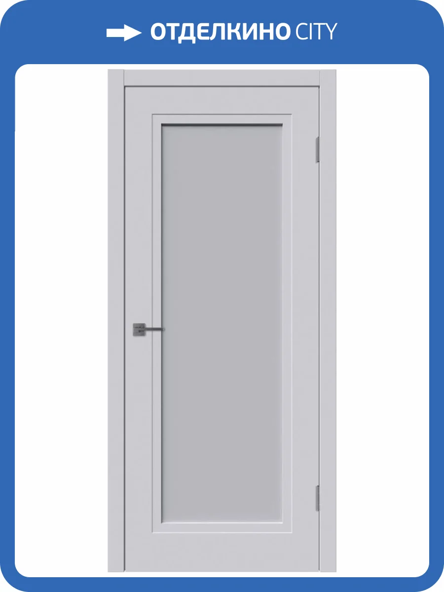 Межкомнатная дверь Владимирская Фабрика Дверей Flat 1 Cotton стекло White Cloud 700x2000 фото 2