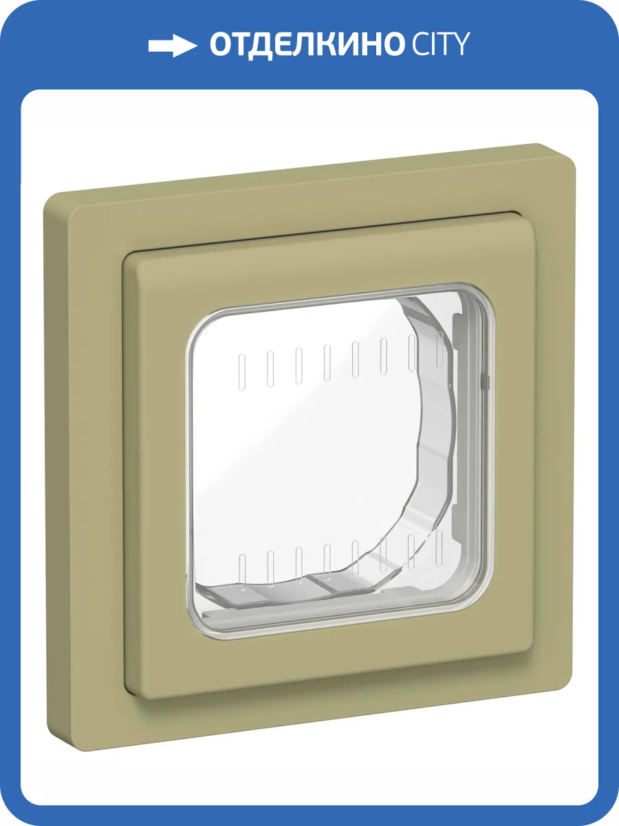 Рамка 1-постовая IEK Flite FI-M10-32-55-K26 оливковый фото 2