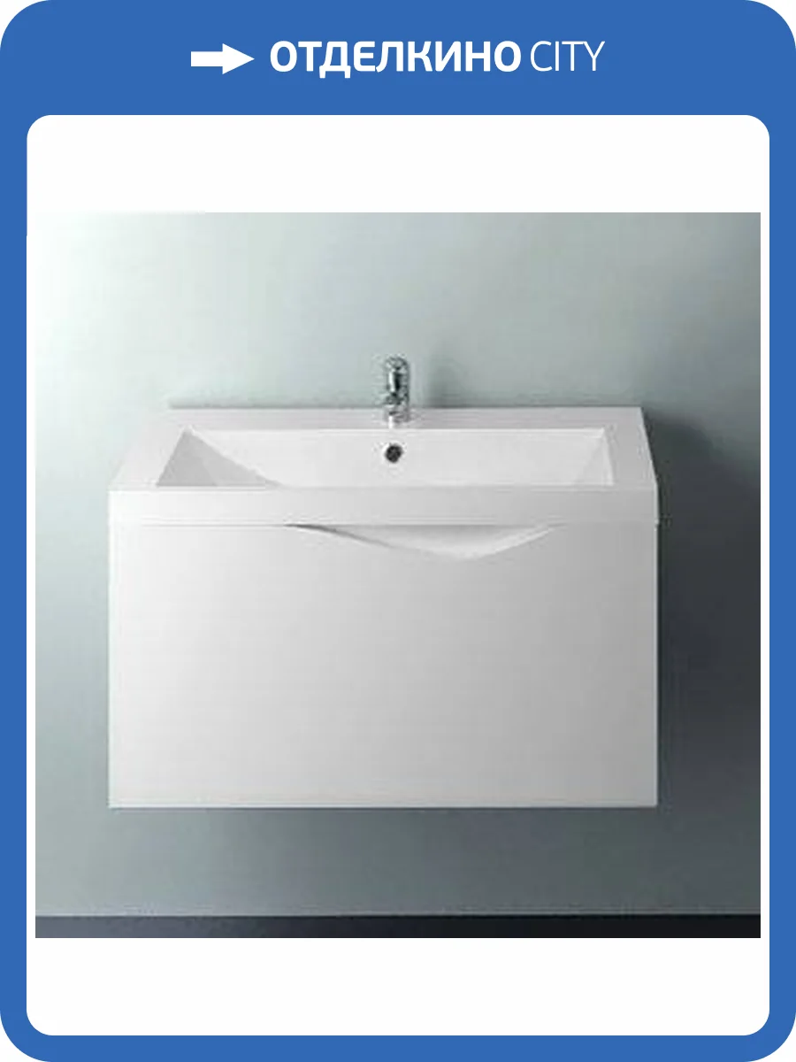 Тумба с раковиной 1MarKa Этюд 75П белый глянец фото 7