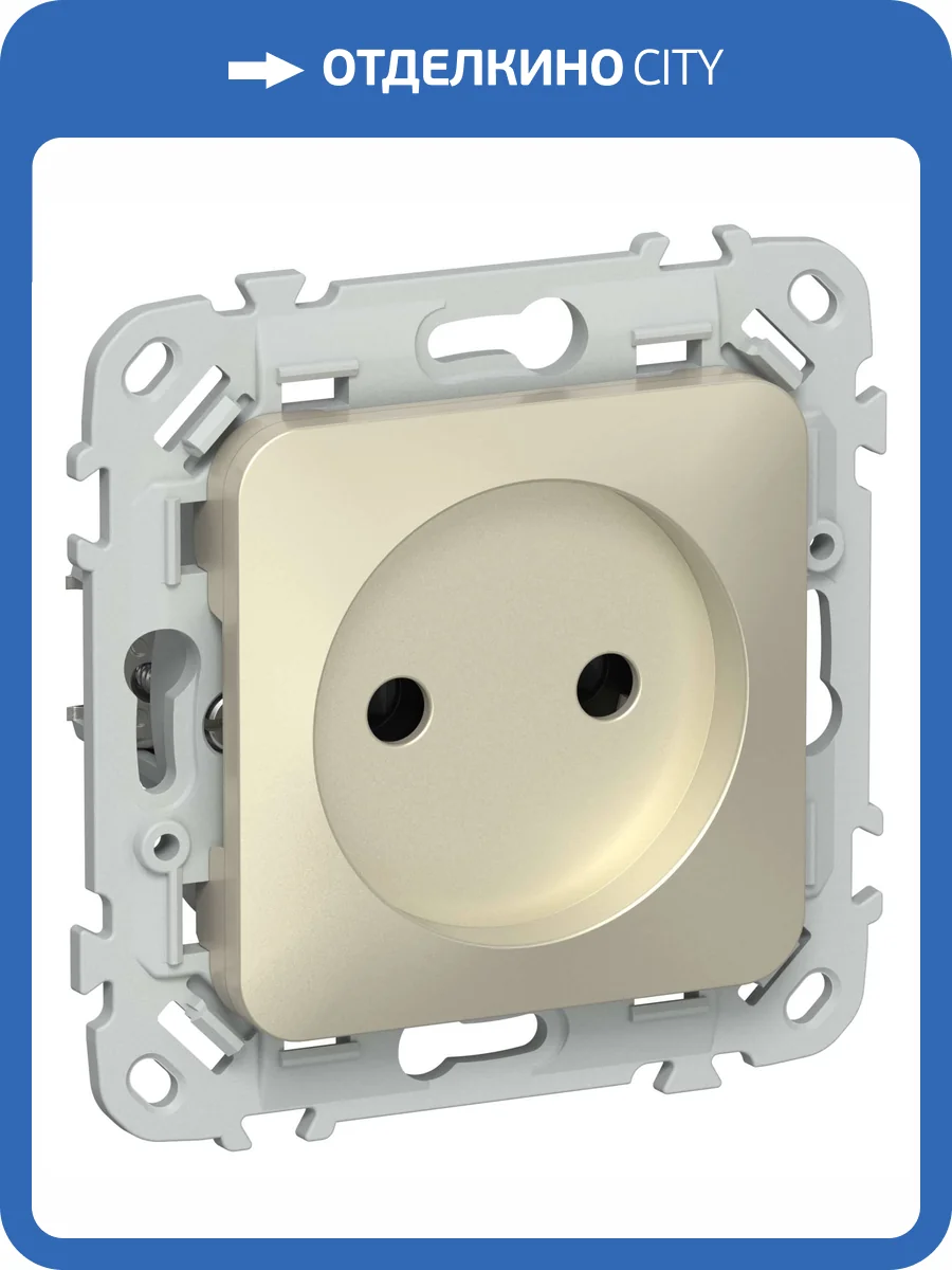 Розетка 1-местная IEK Flite FI-R10-10-1-K37 шампань фото 2