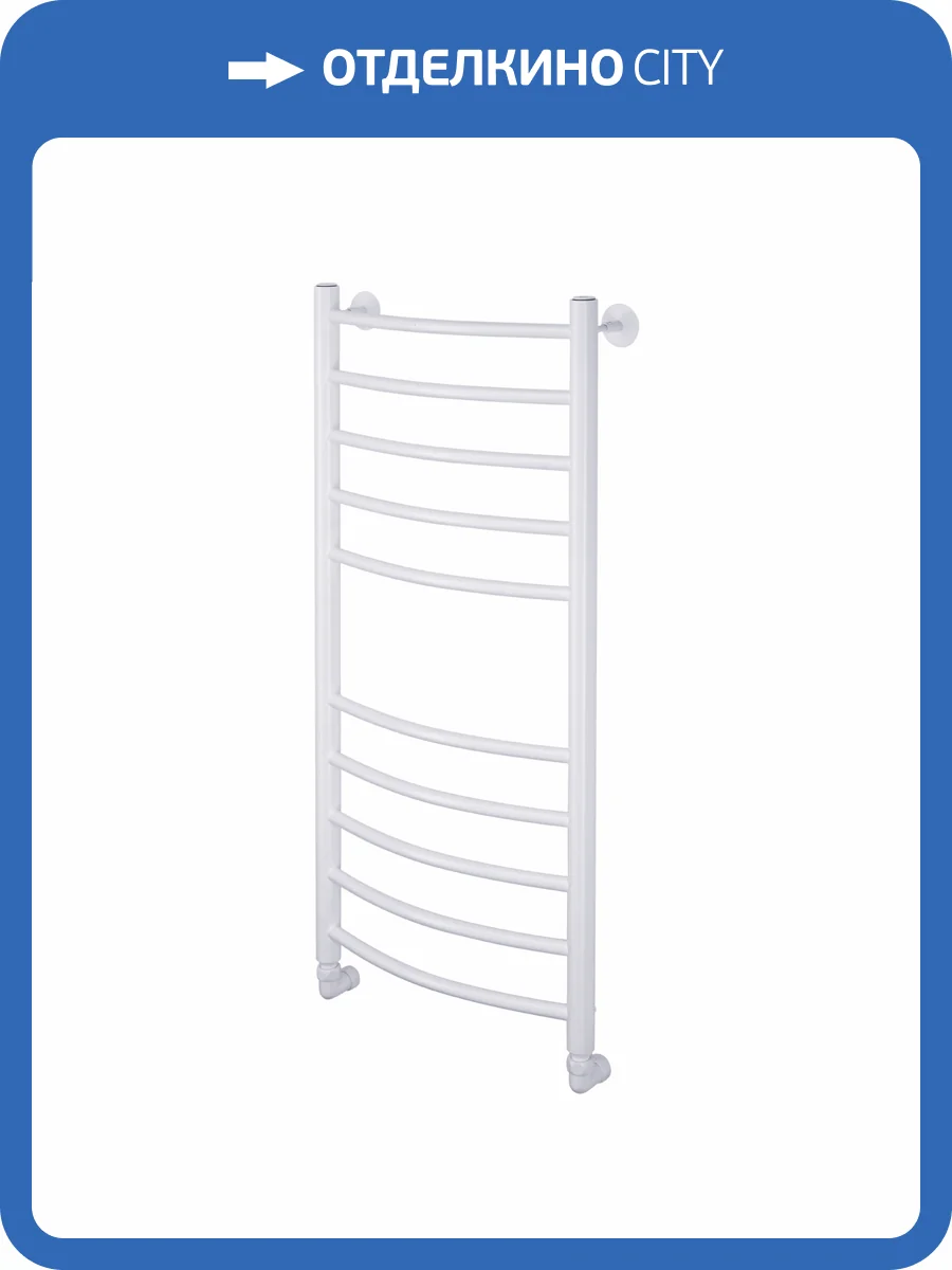 Полотенцесушитель водяной Comfysan Noumi 013912 W-10 100/40 белый матовый фото 4