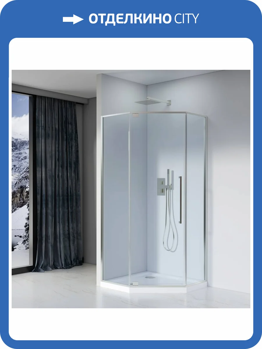 Душевой уголок Black&White S815 CC 8151000CC 100x100 Хром фото 4