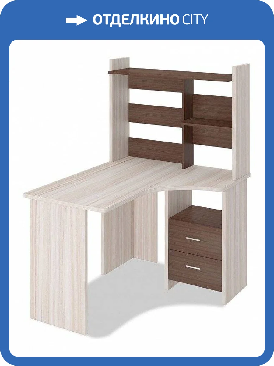 Стол компьютерный Merdes Домино Лайт MER_SKL-Ugl120_NKL-100_KSH_PRAV фото 3