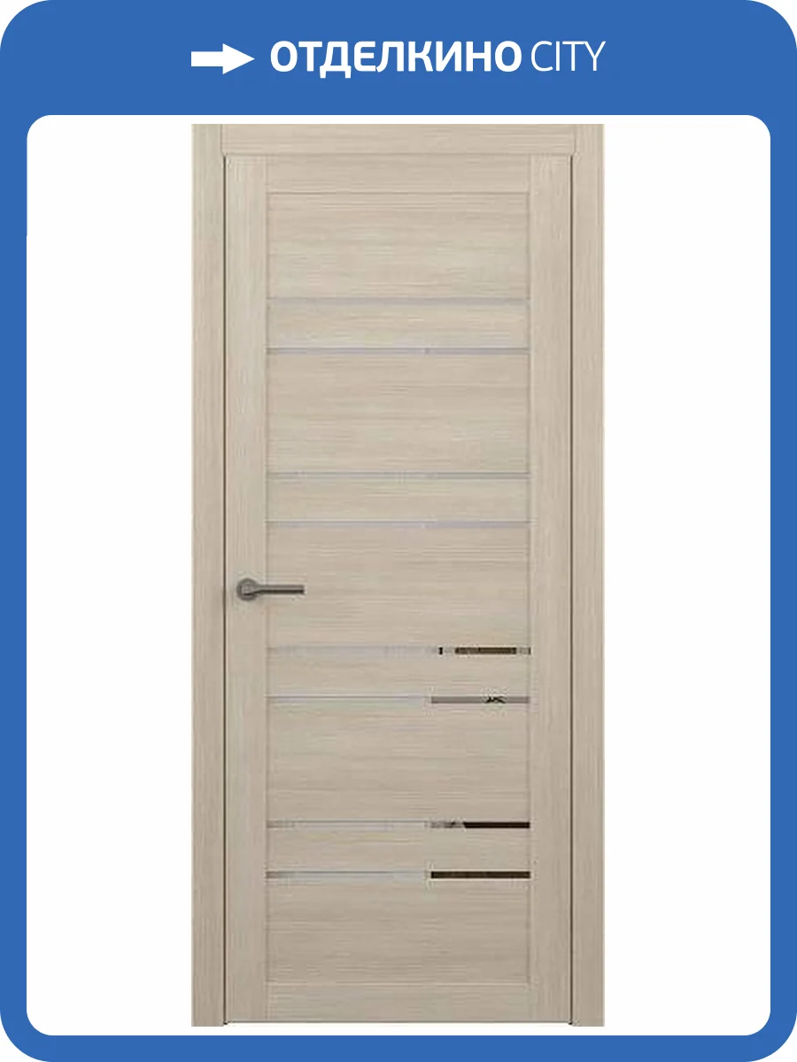 Межкомнатная дверь Albero Мегаполис Дублин полотно Лиственница мокко, стекло зеркало 800x2000 фото 2