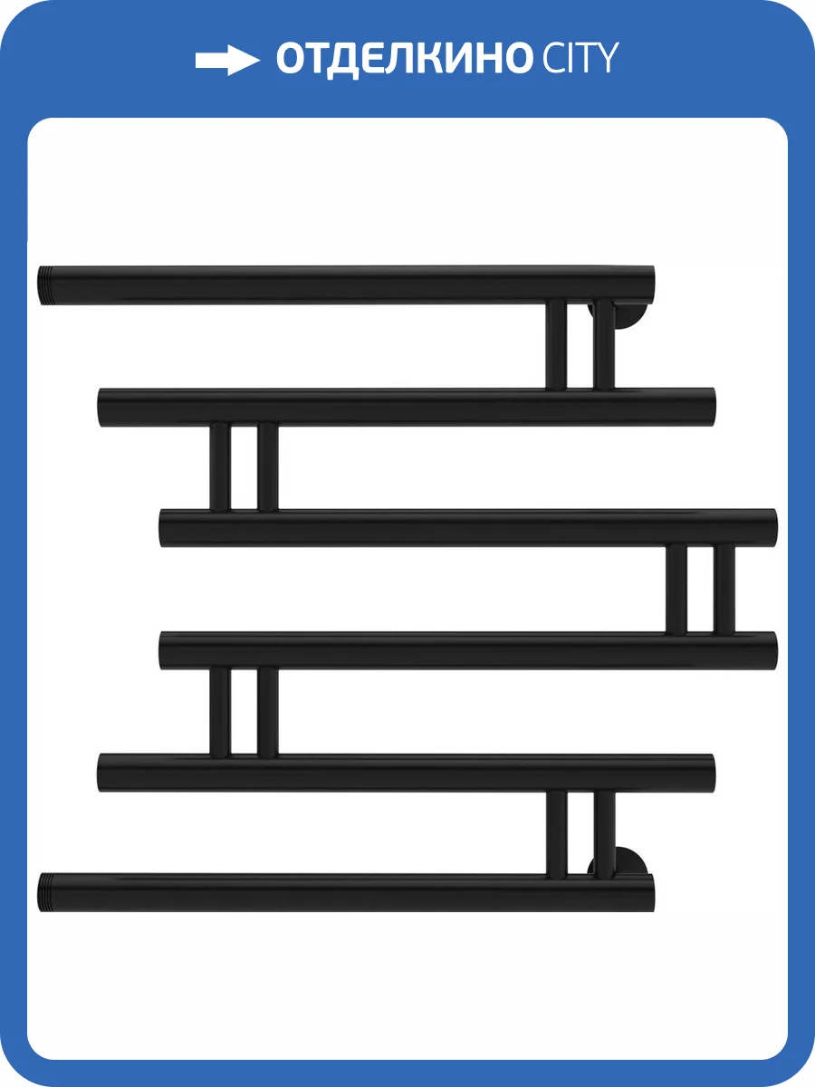 Полотенцесушитель водяной Indigo Zip FZW50-50BR черный муар (фитинги приобретаются отдельно) фото 6