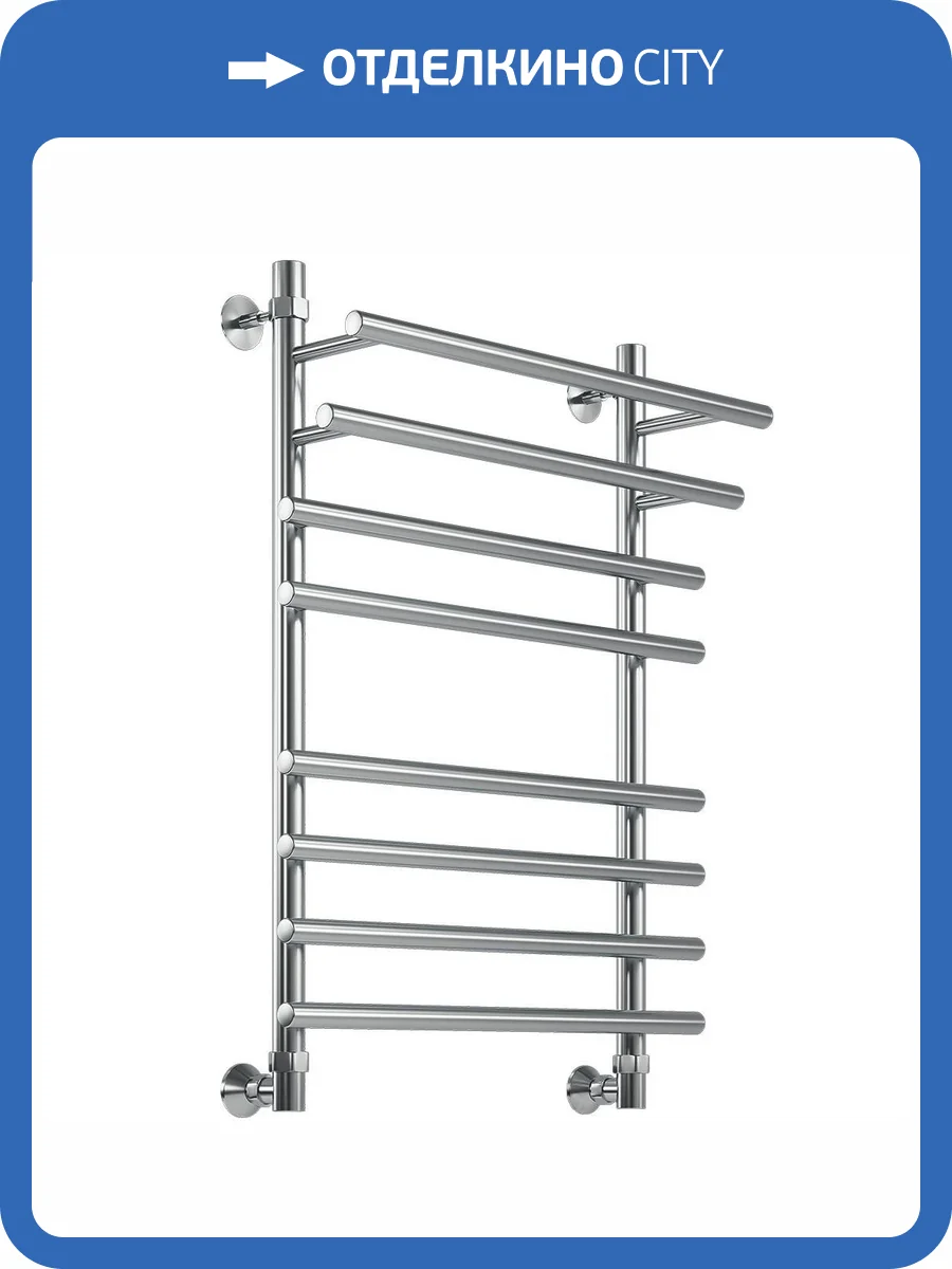 Полотенцесушитель водяной Ника Bamboo ЛБ-3 80/50, хром фото 4