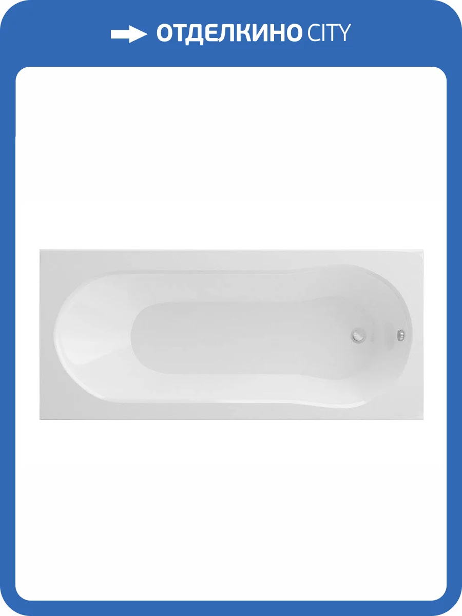 Акриловая ванна Creto Alba 4-4976 белая, без каркаса, 170x70 фото 11