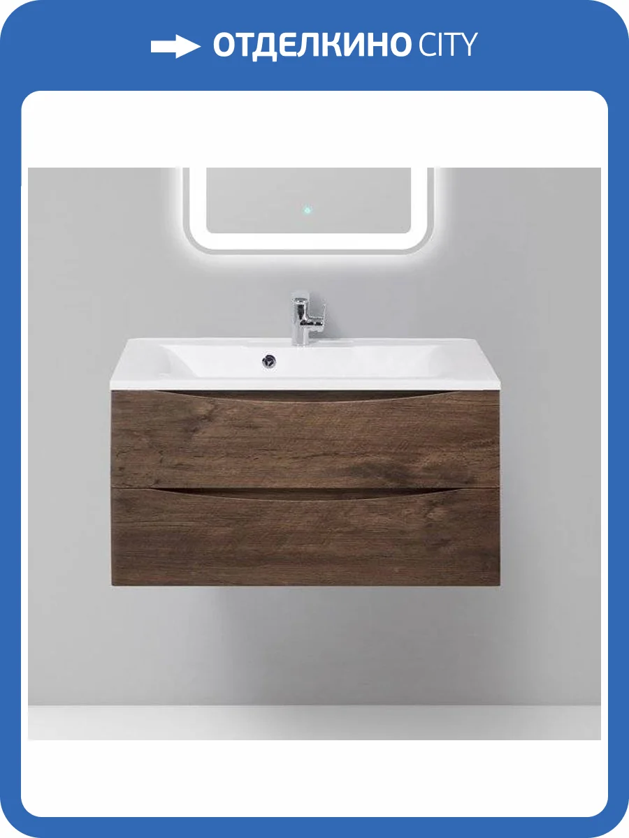 Тумба с раковиной BelBagno Marino 90 rovere moro фото 17