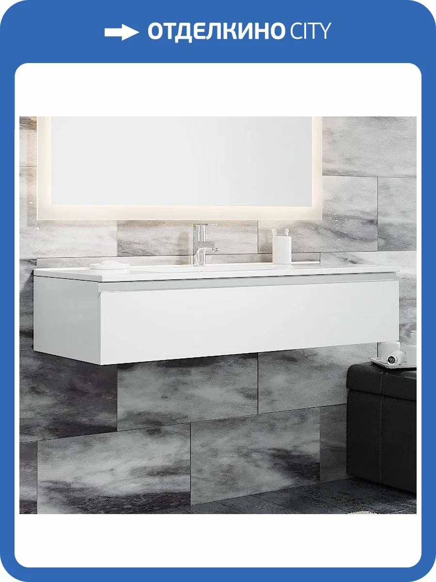 Тумба с раковиной Sanvit Авеню 1 120, белая фото 6