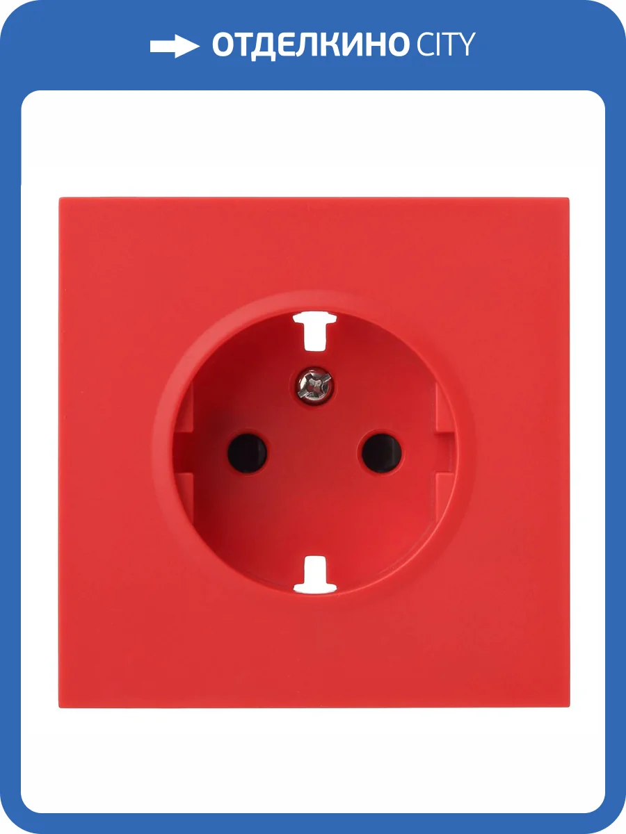 Лицевая панель для розетки 2к+з Rikett 35632 RD красный фото 2