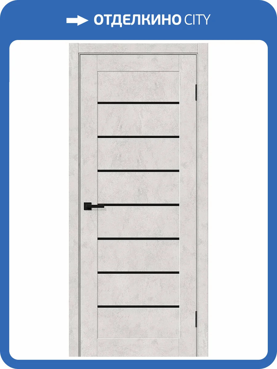 Межкомнатная дверь Bravo Браво-22 полотно Look Art, cтеклянная вставка Black Shine 600x2000 фото 2