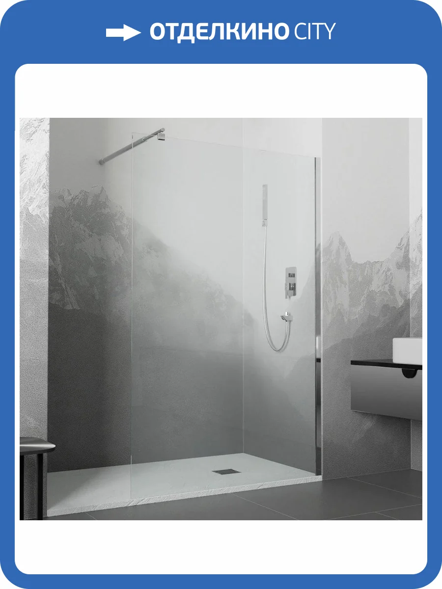 Душевая перегородка RGW WA-002 100x195, стекло прозрачное фото 4