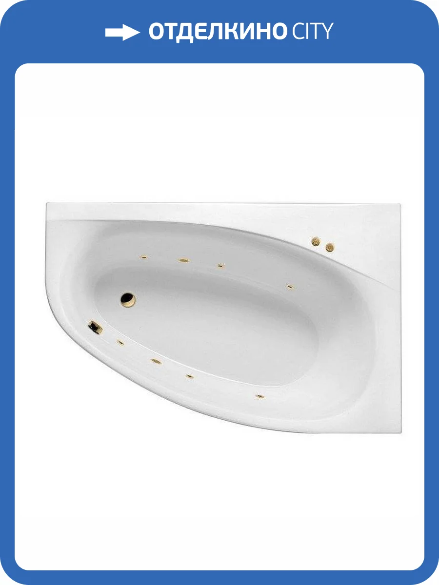 Акриловая ванна Excellent Kameleon SOFT WAEX.KMP17.SOFT.GL 170x110 правая, золото фото 4